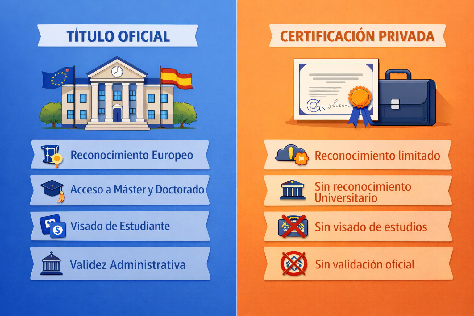 Diferencias Titulo Oficial y Certificacion Privada - Ruibal Formación